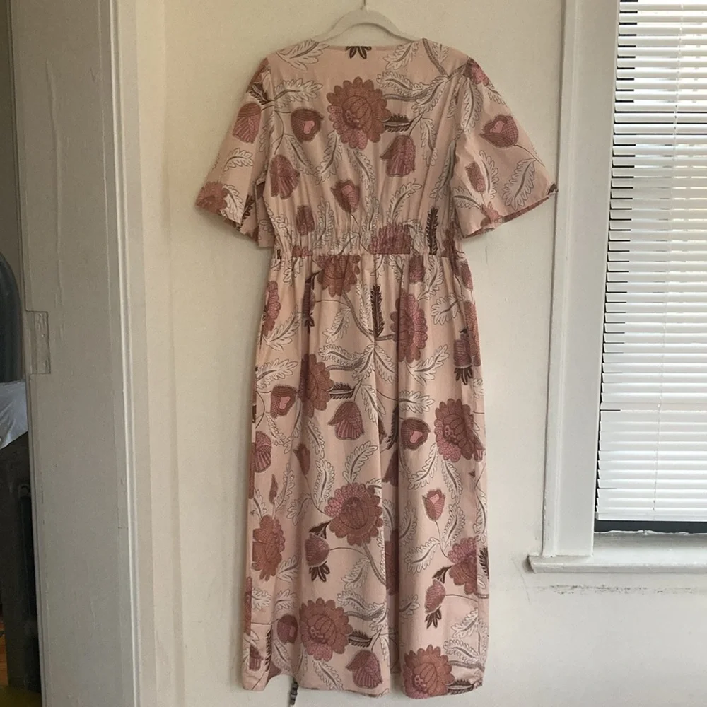 Spartina 449 Womens Midi Dress Size Large Meghan Floral Pastel Cottagecore - Picture 12 of 15